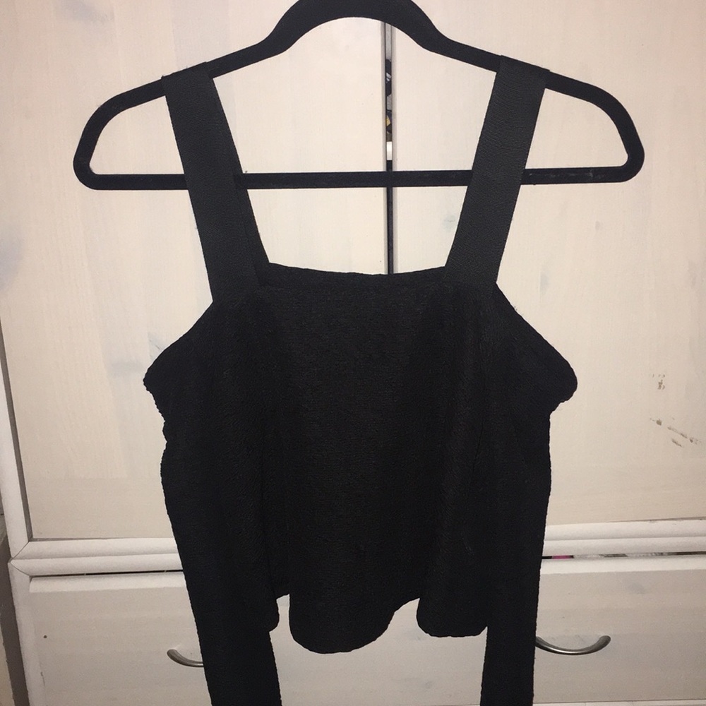 Zara black off the shoulder top